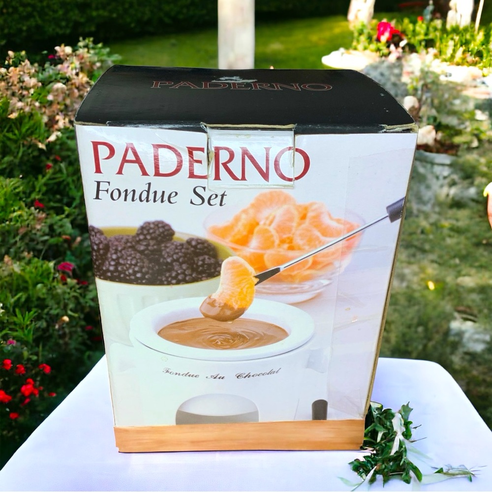 🆕 DEADSTOCK PADERNO Ceramic Fondue Set